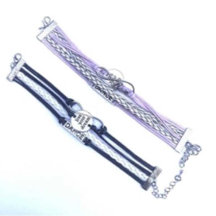 C&J br78 Infinity Love Dance Bracelet - Light Pink/Silver By C & J Merchantile Canada - Lt. Pink - Silver