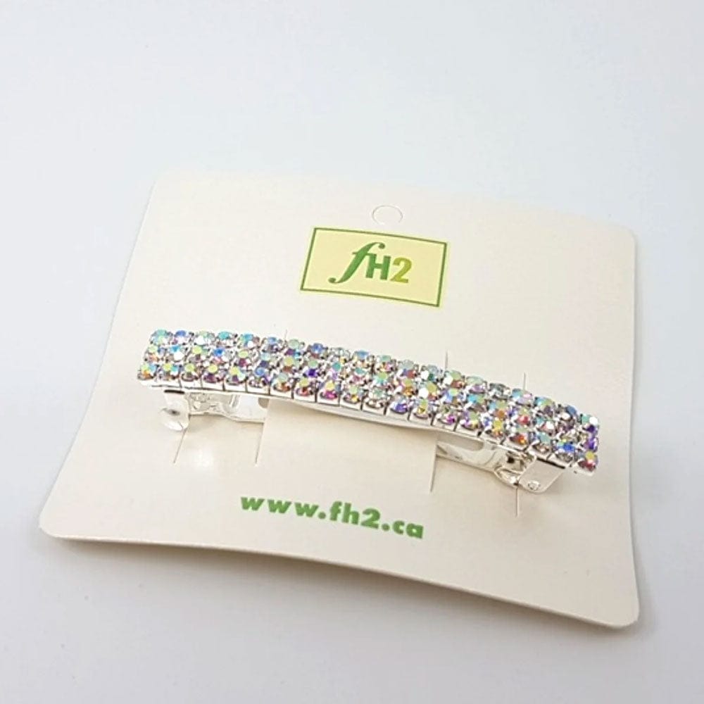 FH2 Three Row AB Rhinestone Hair Barrette By FH2 Canada -