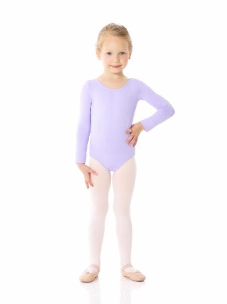 Mondor 40097 Long Sleeve Nylon Dance Leotard - Girls By Mondor Canada - 2-4 / Lilac.