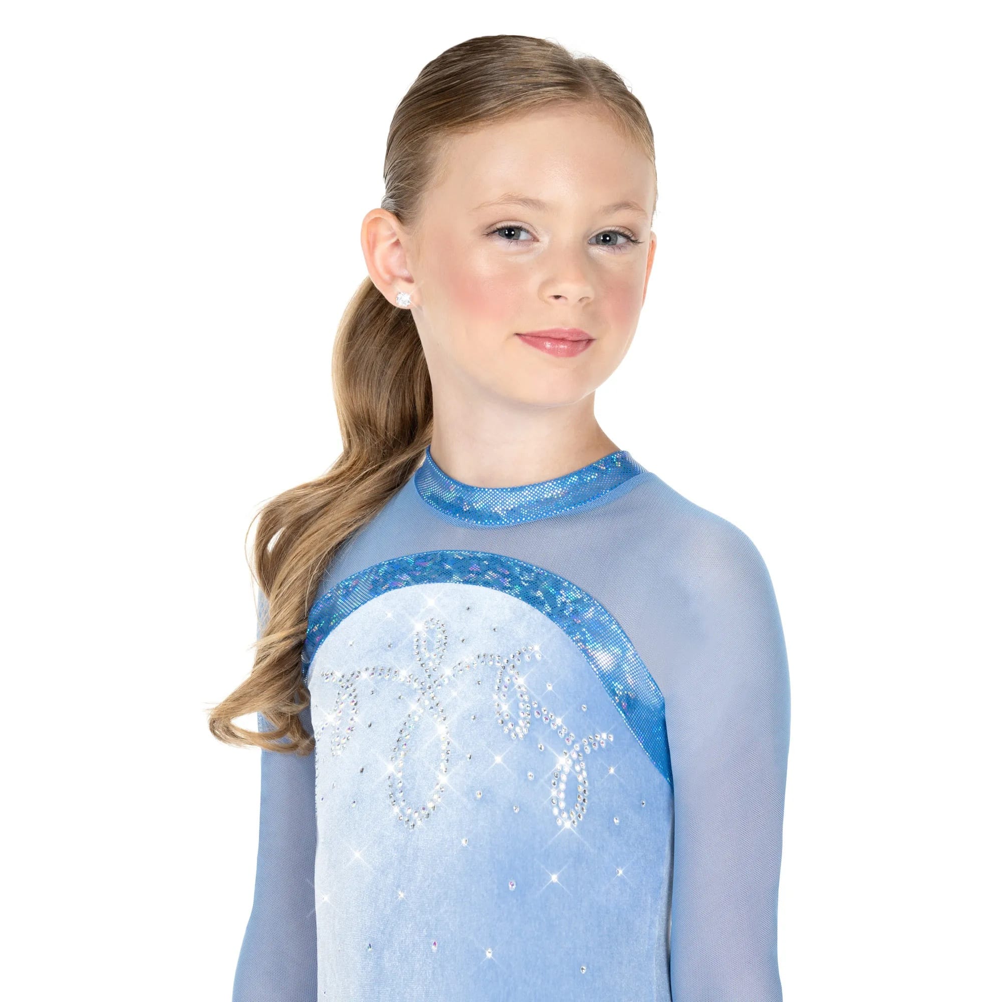 Aurora Ice AJ355 Powder Blue Ice Loops Skating Dress - Girls By Aurora Ice Canada -