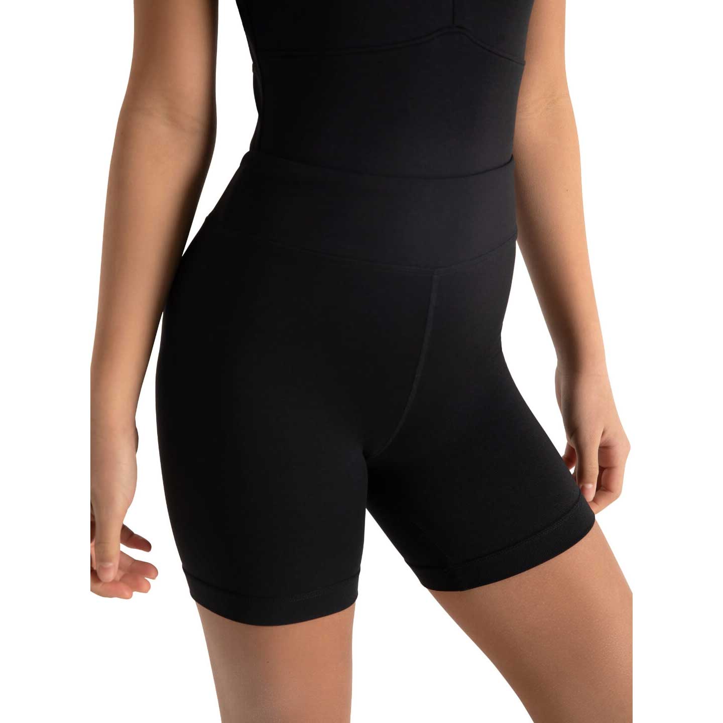 Capezio 12005C High Waist Bike Shorts - Child By Capezio Canada - CH SM / Black