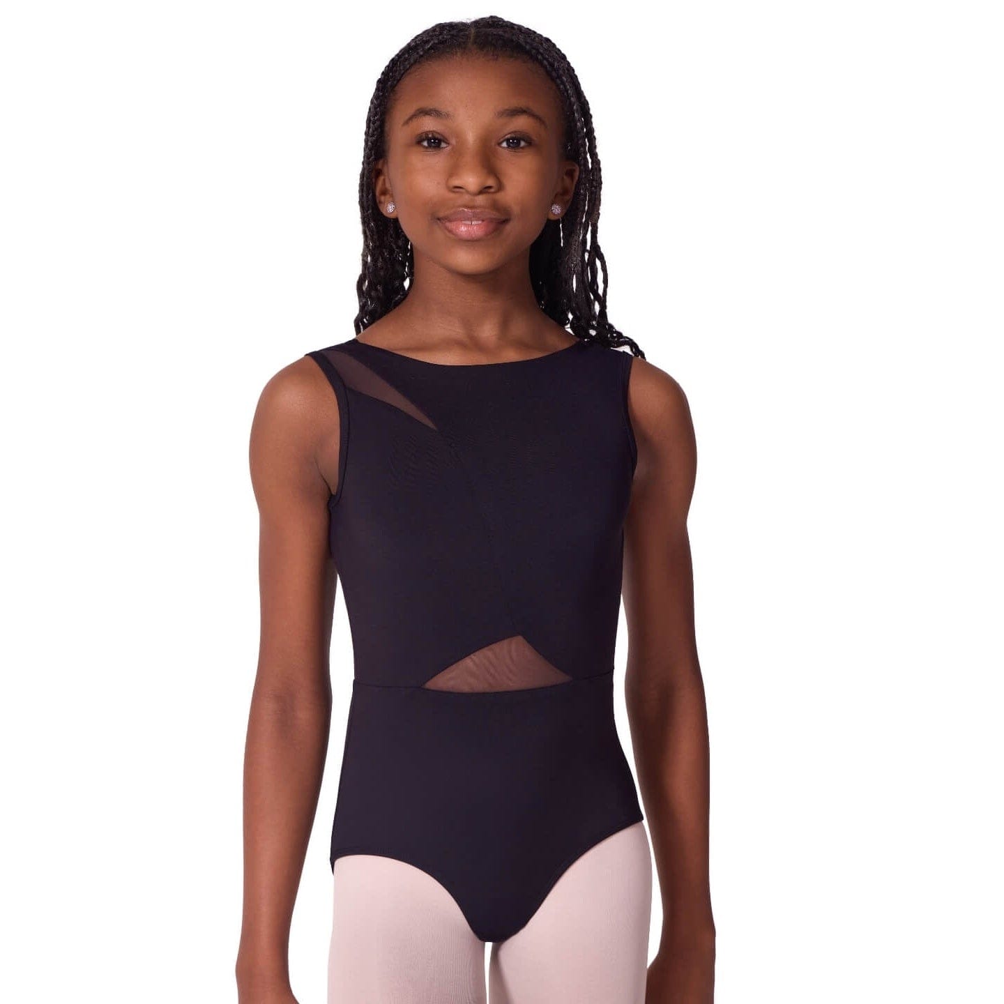 Capezio EL106T Asymmetrical Boat Neck Leotard - Tween By Capezio Canada - CH LG / Black
