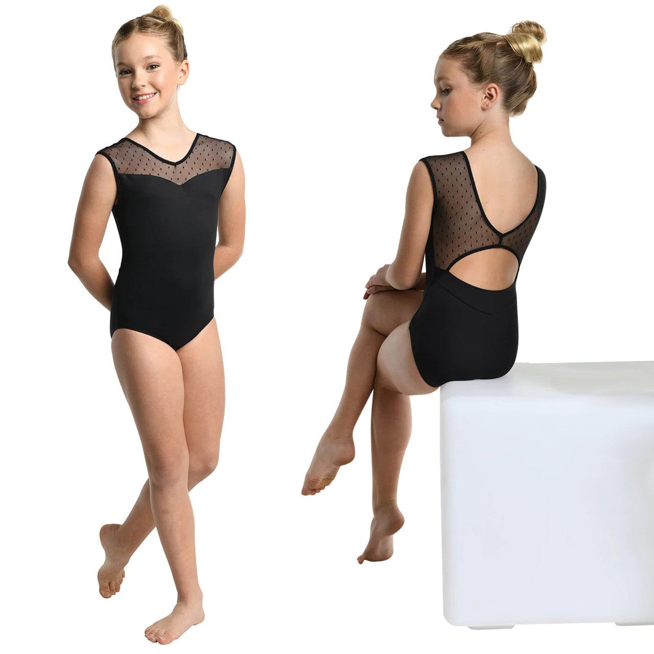 Danshuz 23101C Mesh Dot Leotard - Child By Danshuz Canada -