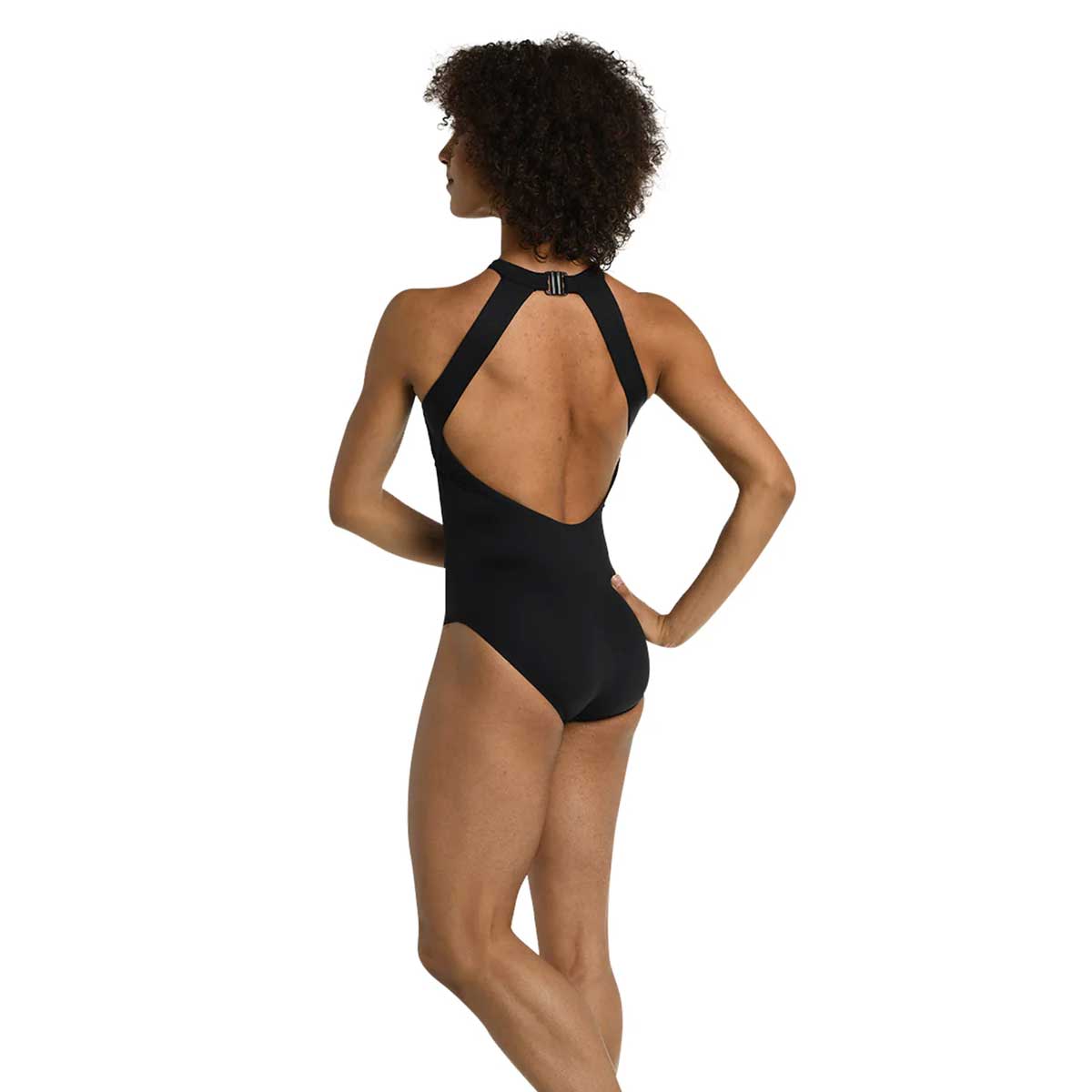 Danshuz 23112A Pleat Front Leotard - Adult By Danshuz Canada - Ad. Med. / Black