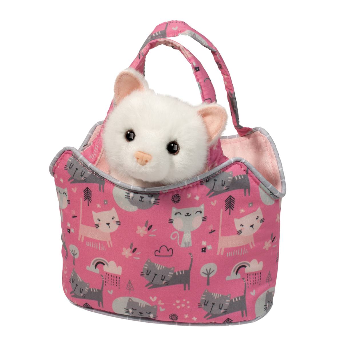 Douglas 2219 Purr-Fect Pals Sassy Sak with White Cat By Douglas Canada -