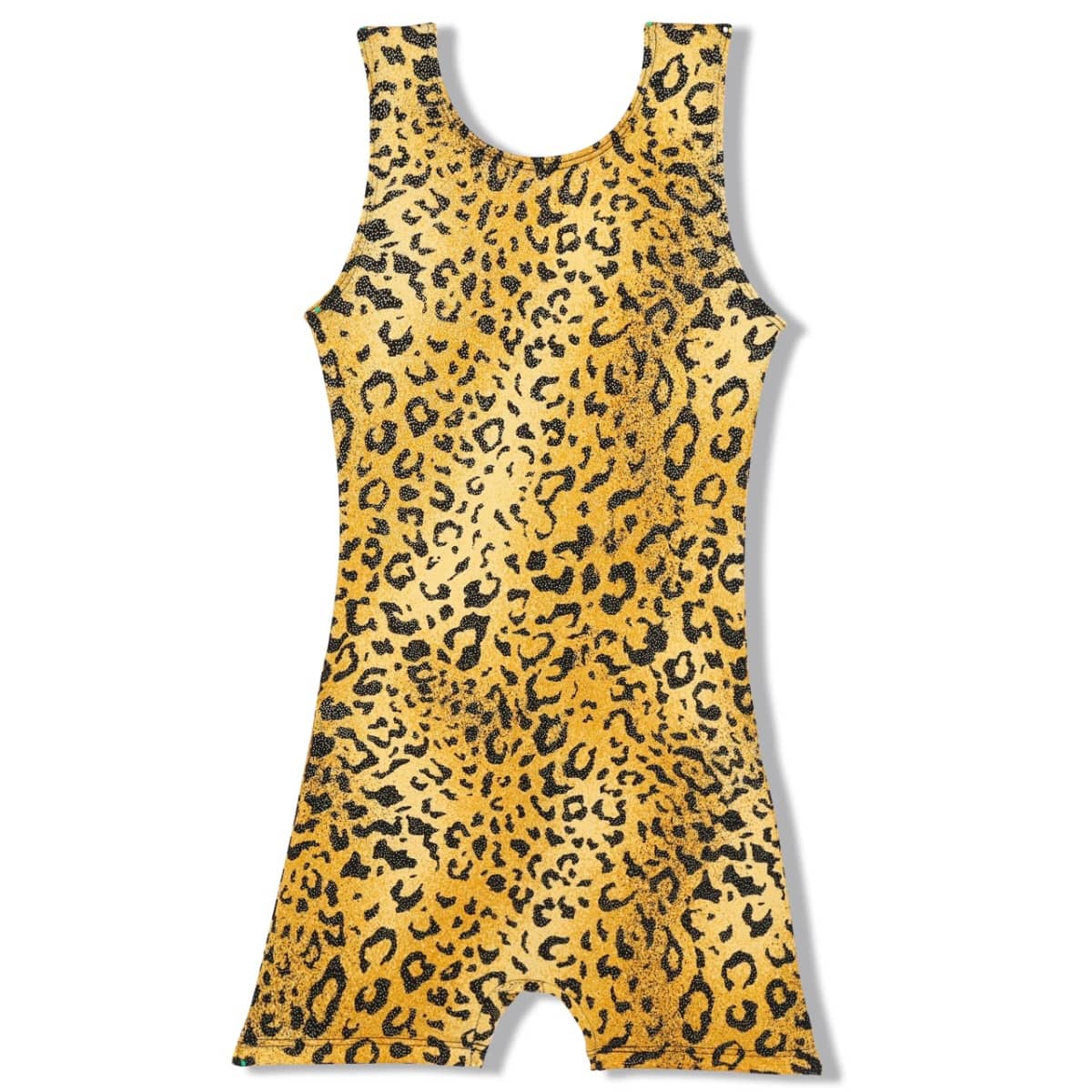Girl Power Gold Shimmer Cheetah Gymnastics Biketard - Girls By Girl Power Canada -