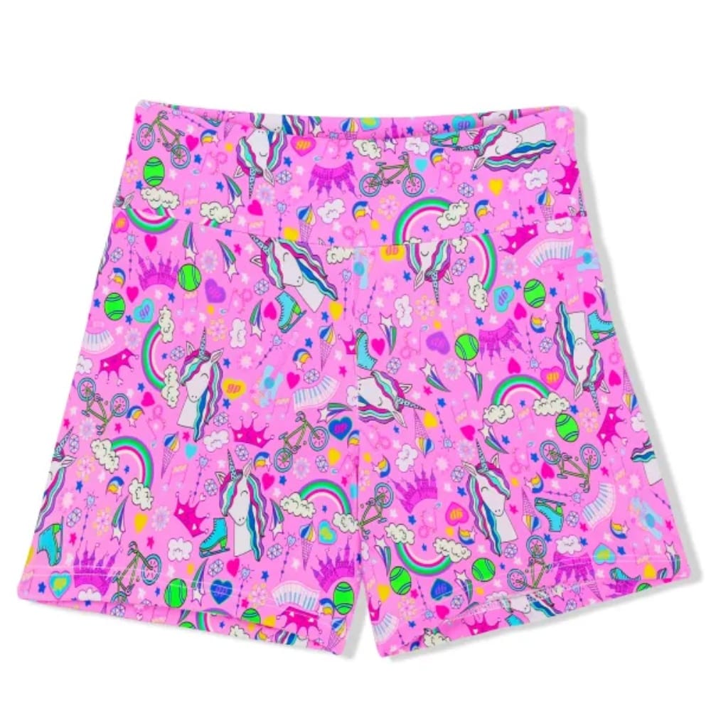 Girl Power Sport Girls’ Gymnastics Shorts - Unicorn Favorite Things Print By Girl Power Canada -