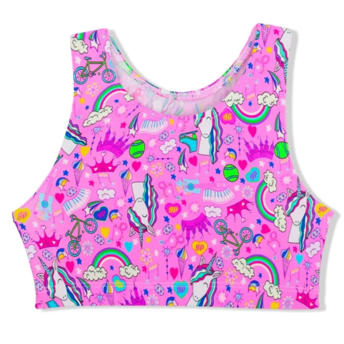 Girl Power Sport Unicorn Favorite Things Gymnastics Bra Crop - Girls By Girl Power Canada -