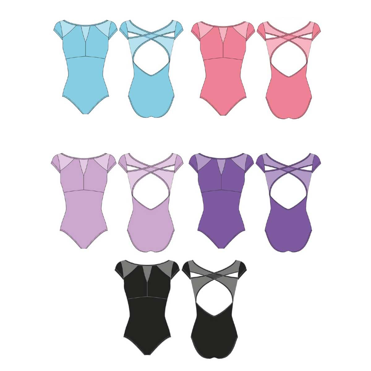 Grishko 3041 Paige Cap Sleeve Leotard - Adult By Grishko Canada - X Small Adult / Black