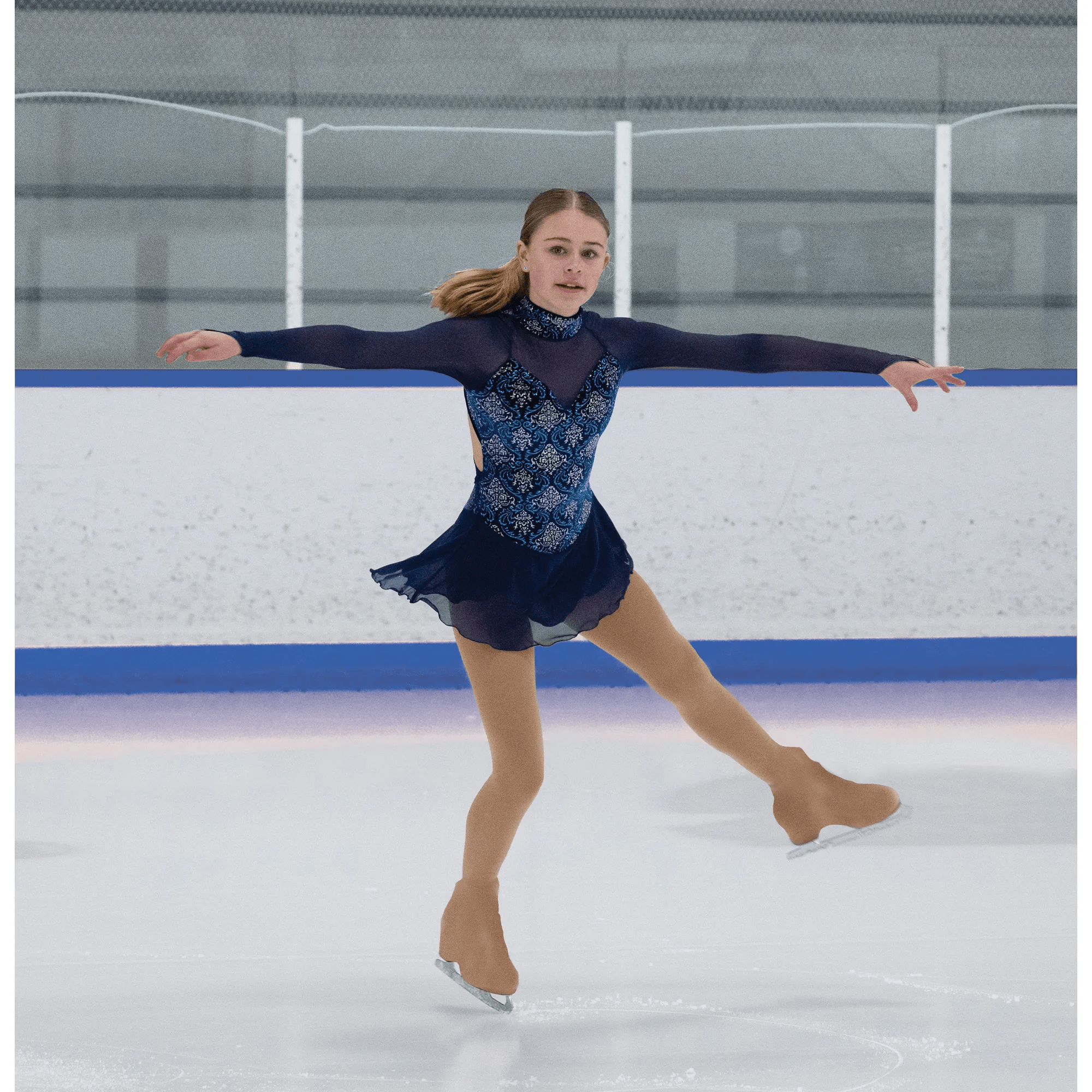 Jerry's 554 Basque Aux Blues Figure Skating Dress - Girls Jerry's 554 Basque Aux Blues Figure Skating Dress - Girls