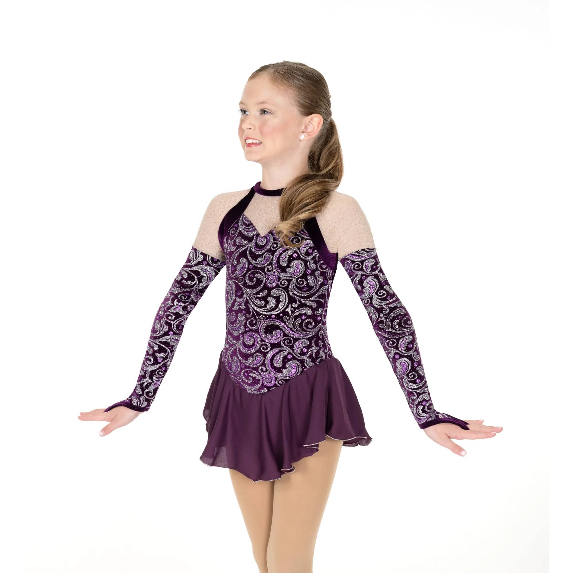 Jerry's 745 Persuasion Figure Skating Dress - Girls By Jerry's Canada - 12-14 / Deep Port