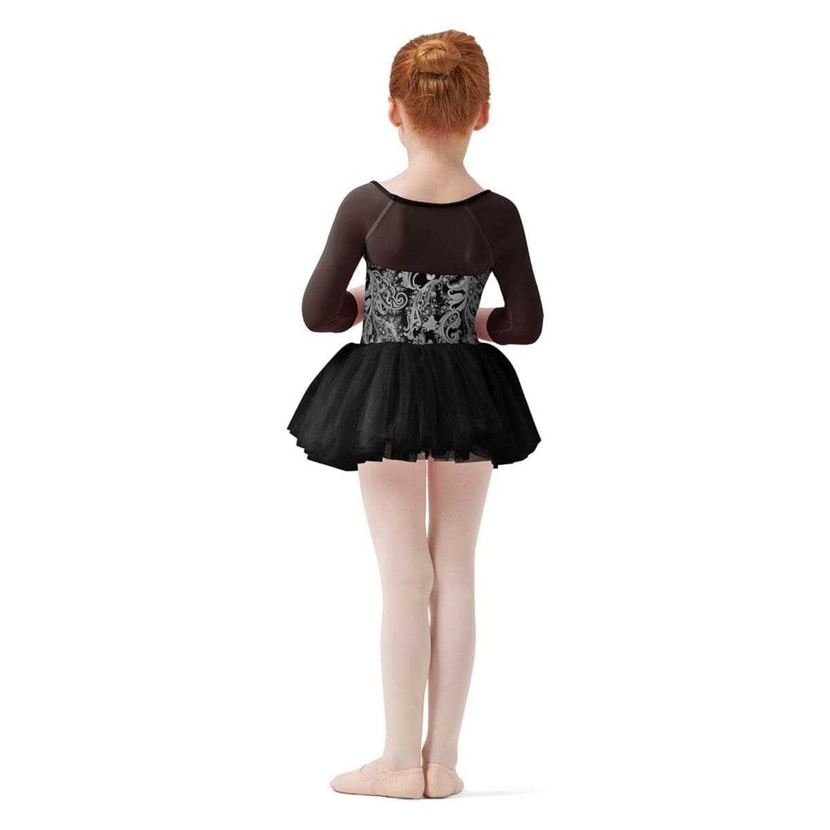 Mirella M120C 3/4 Sleeve Paisley Tutu Dress - Child By Mirella Canada -