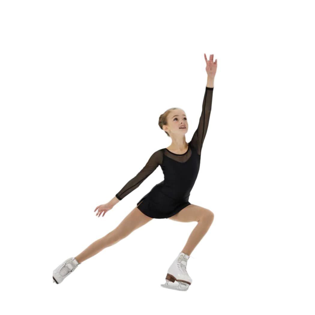 Mondor 612 Shiny Nylon Black Skating Dress - Child By Mondor Canada - 12-14 / 52 Black