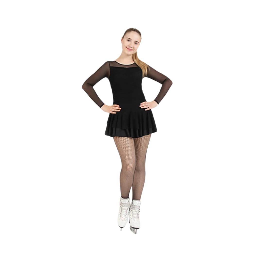 Mondor 613 Black Skating Dress with Mesh - Adult By Mondor Canada - Small / 52 Black