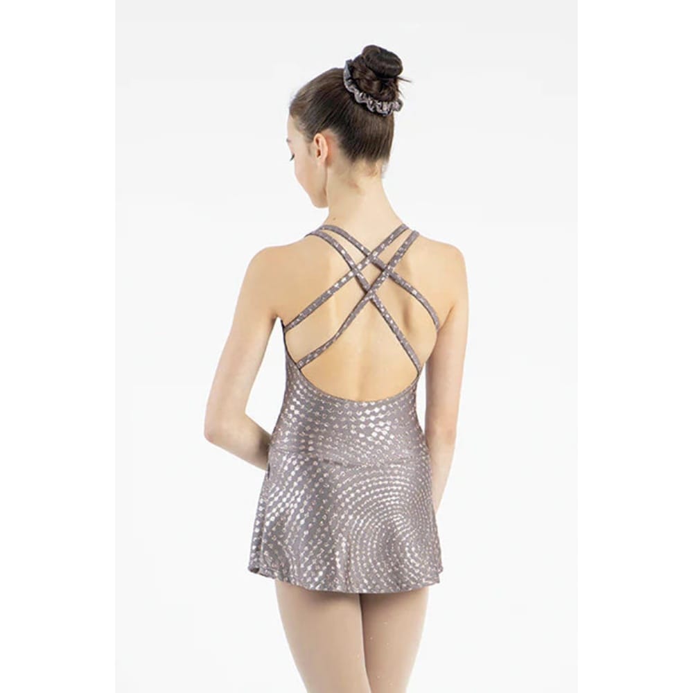Mondor 675 Sleeveless Glitter Figure Skating Dress - Adult By Mondor Canada - Medium / Taupe Glitter (TG)