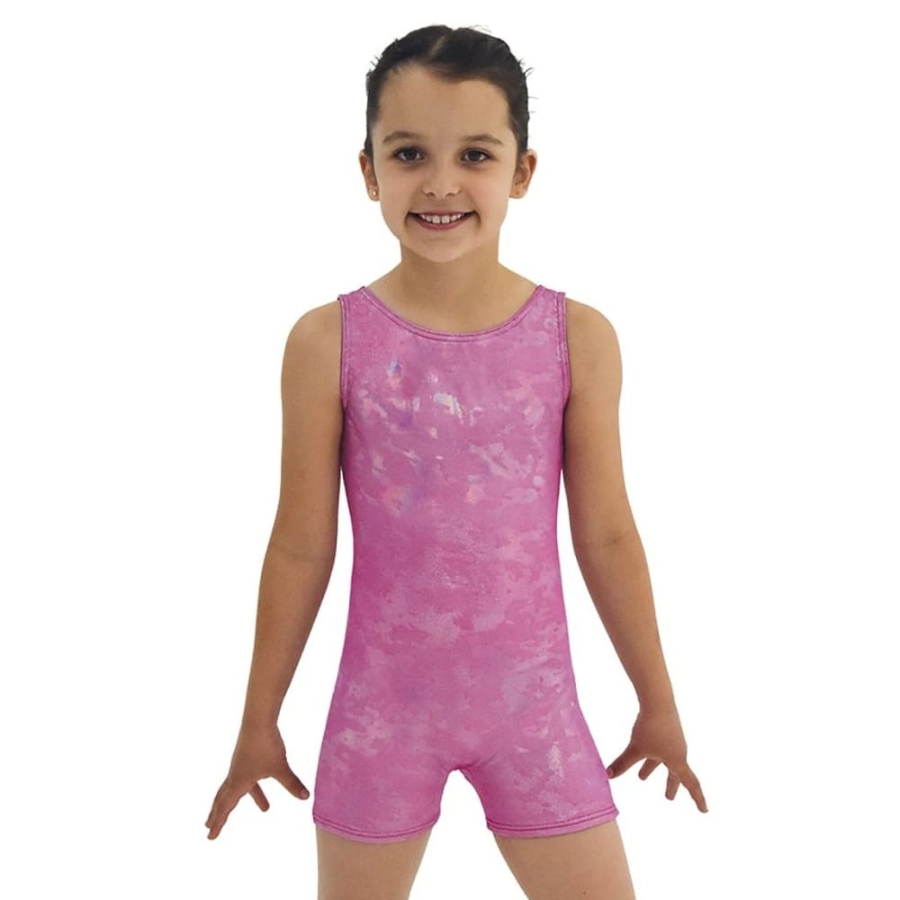 Mondor 7855 Gymnastics Biketard Metallic Pink - Child By Mondor Canada -