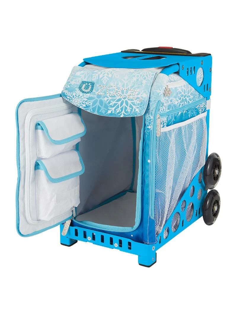 ZUCA Sport Insert Winter Waltz Skating Bag Insert with door open showing white interior and 2 pockets. Frame Sold Separately) By ZUCA Canada