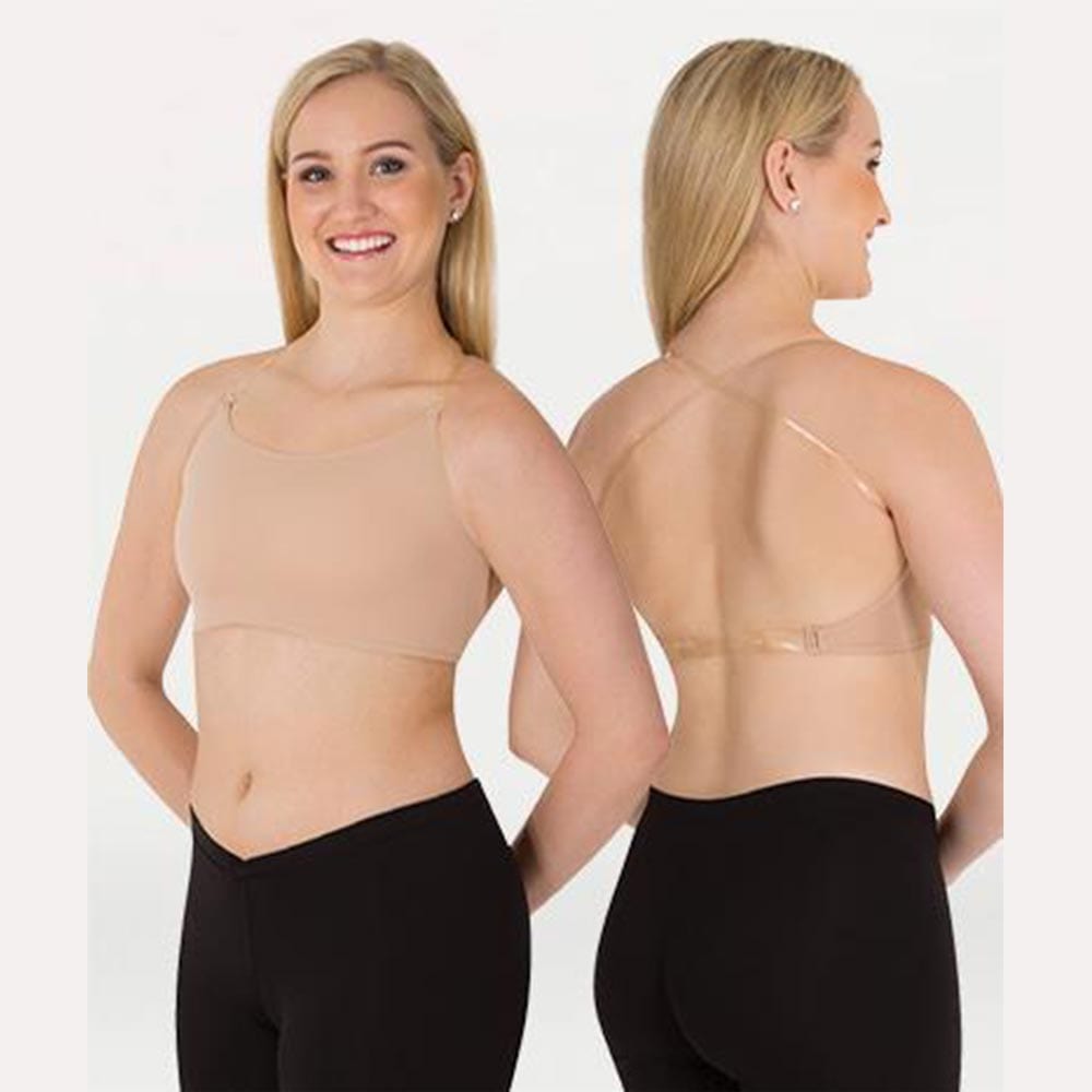 body wrappers 274 womens' under wraps padded convertible halter/tank bra  (xs, nude) 