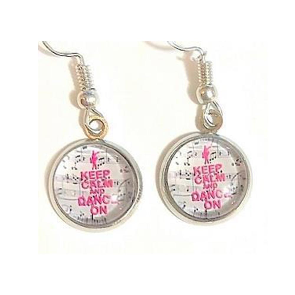 C&J Ea04 Keep Calm & Dance On Earrings By C & J Merchantile Canada -