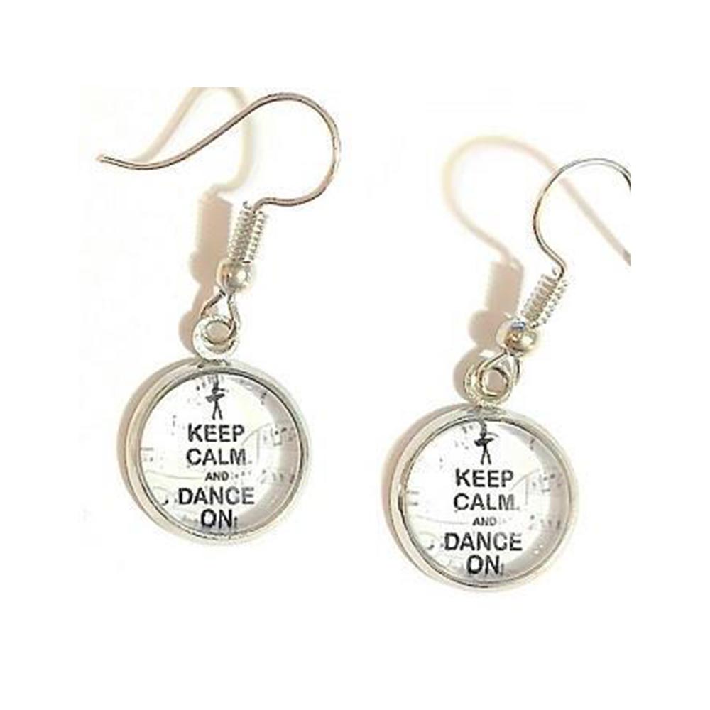 C&J Ea04 Keep Calm & Dance On Earrings By C & J Merchantile Canada -