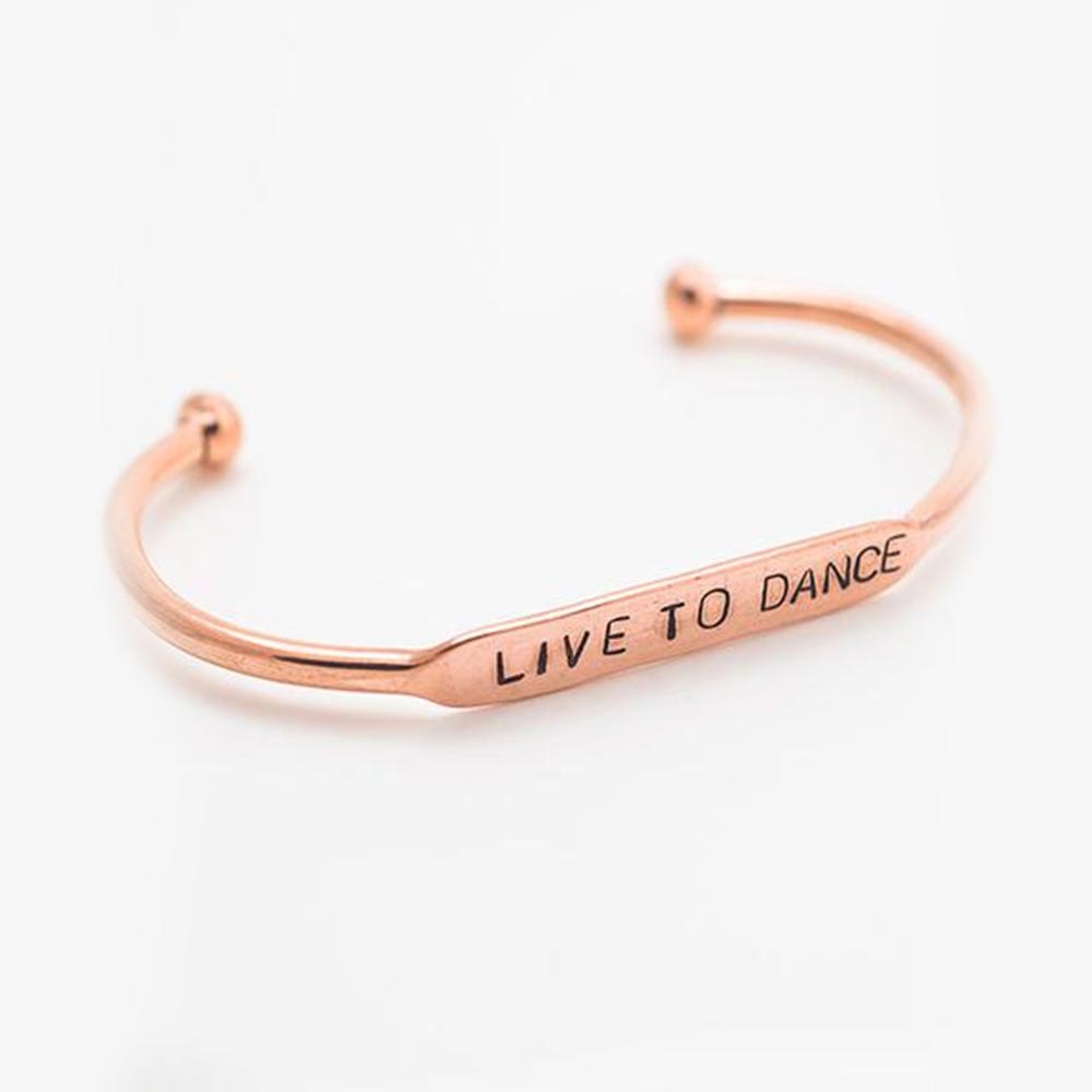 Covet Dance Live to Dance Bracelet - Rose Gold By Covet Dance Canada - Large