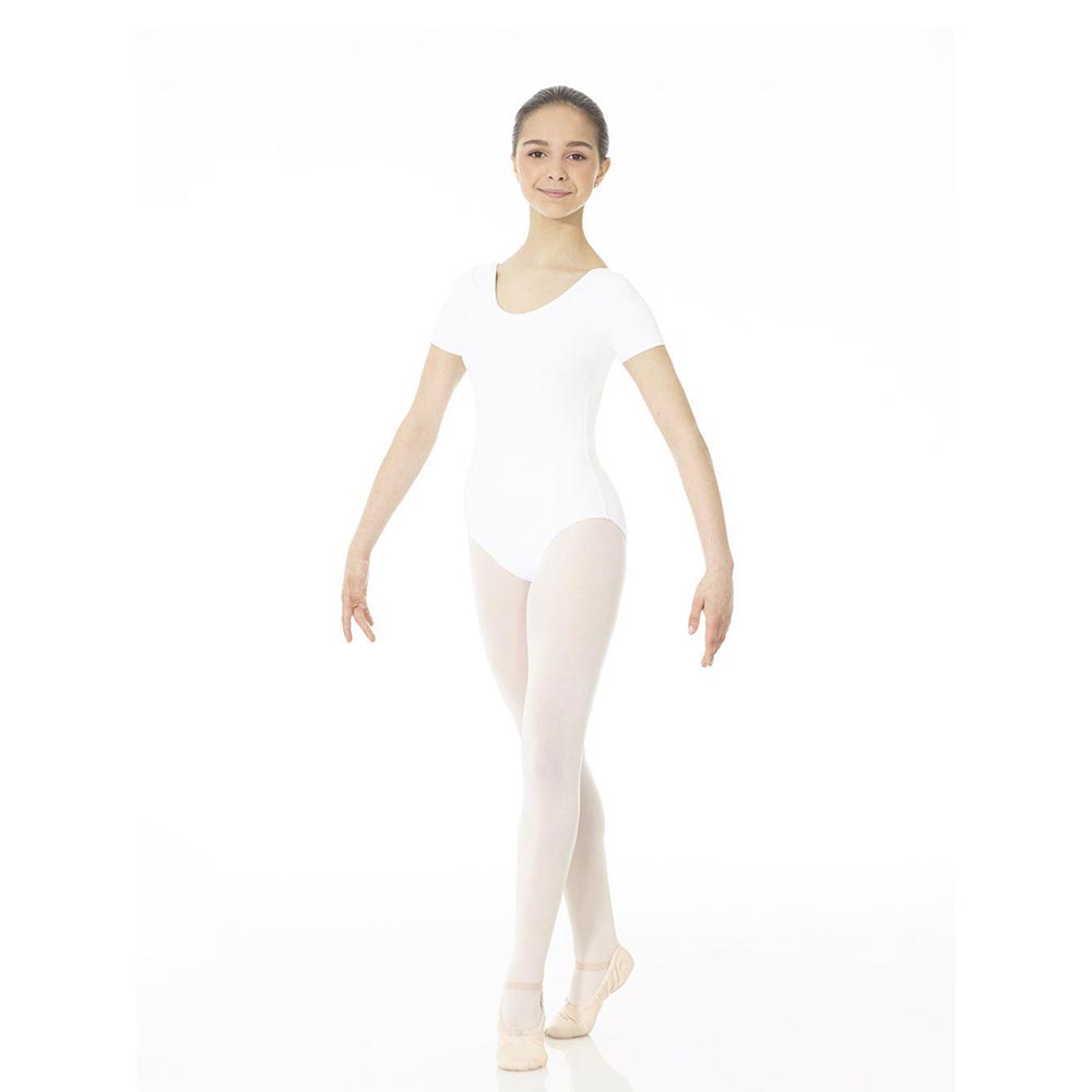 Mondor 40096 Short Sleeve Dance Leotard - Child By Mondor Canada - 12-14 / White