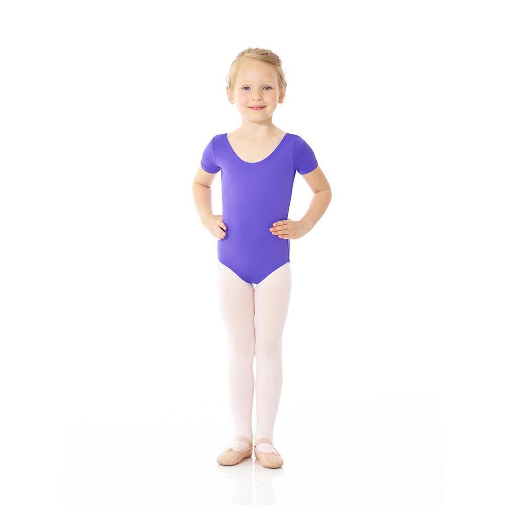 Mondor 40096 Short Sleeve Dance Leotard - Child By Mondor Canada - 4-6 / Dark Violet