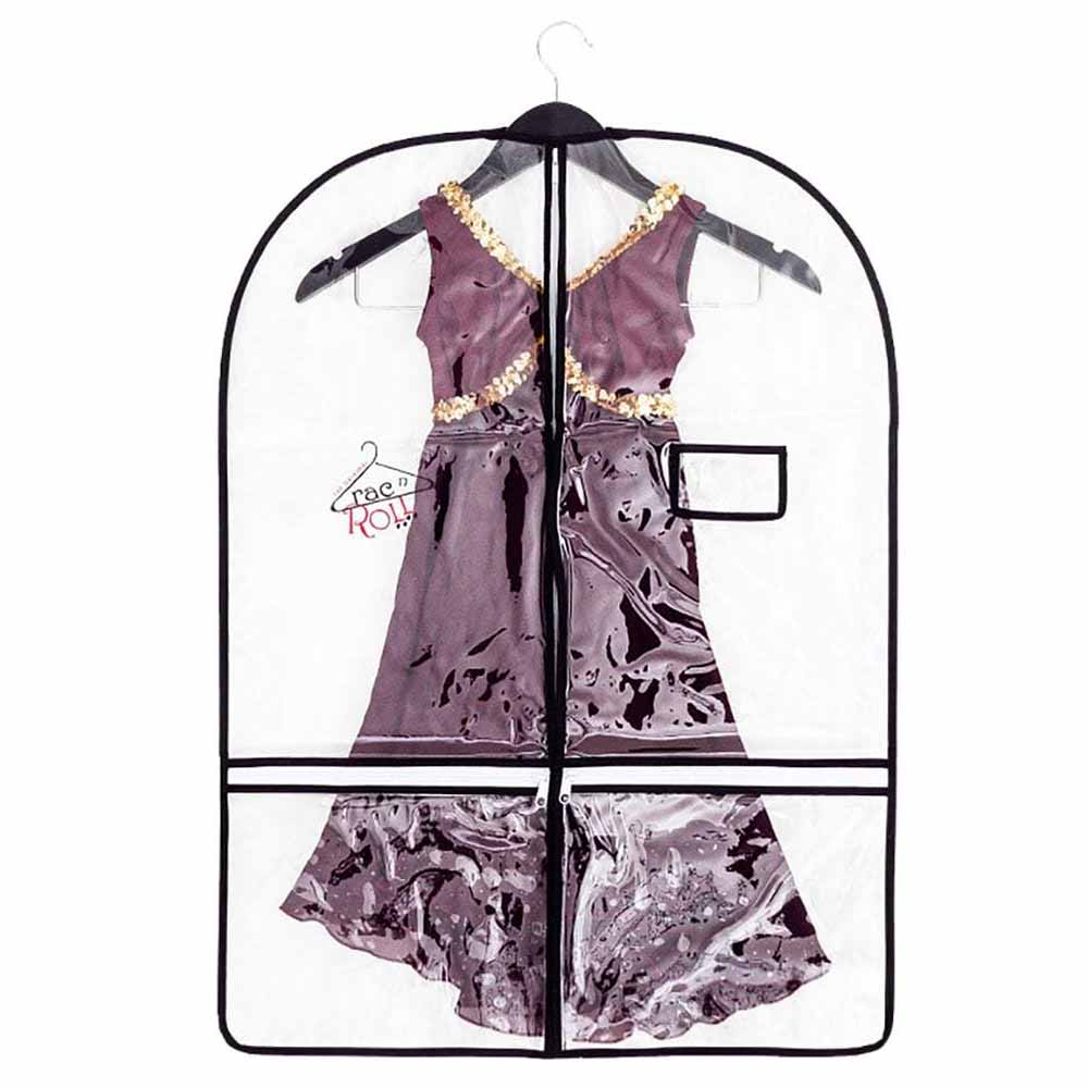 Rac N Roll Half Clear / Half Mesh Dance Garment Bag | Long By Rac n Roll Canada - Black