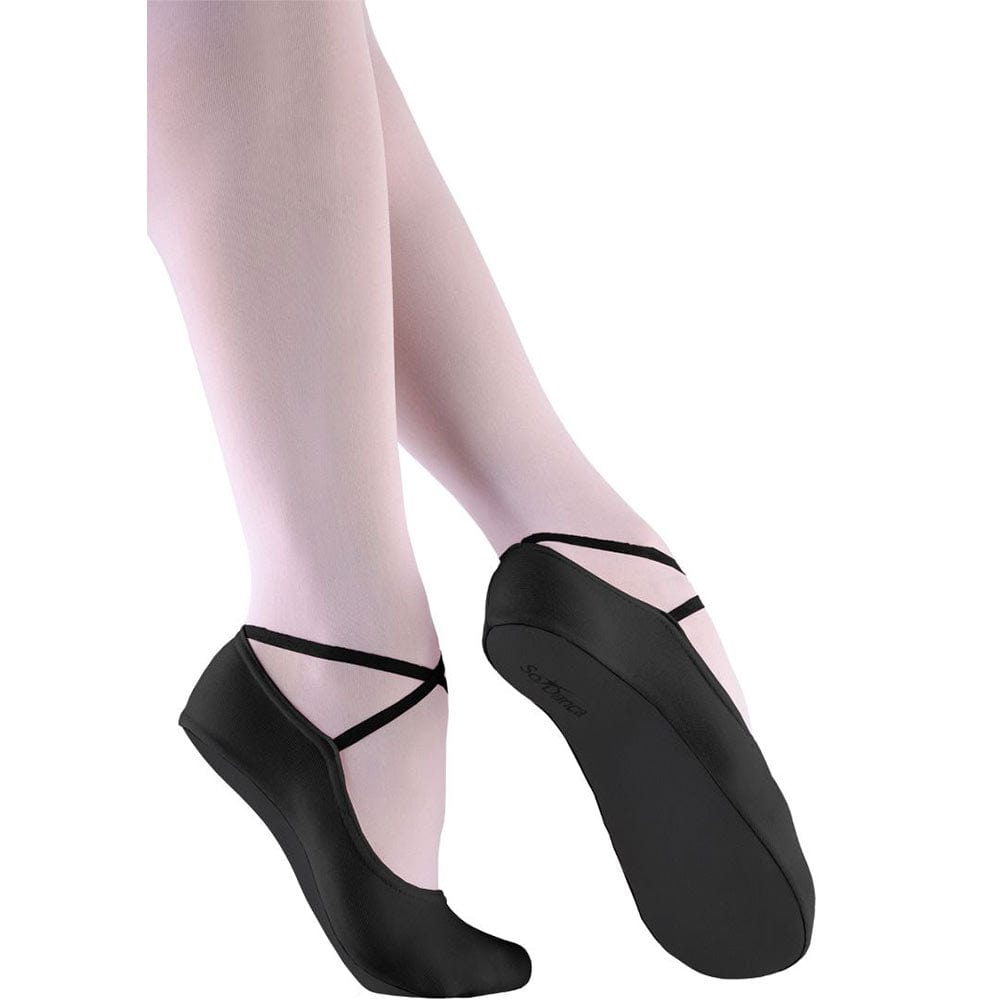 So Danca BA40 Gym Fabric Beginner Dance Shoe | Black & Pink By So Danca Canada - 7S / BLACK