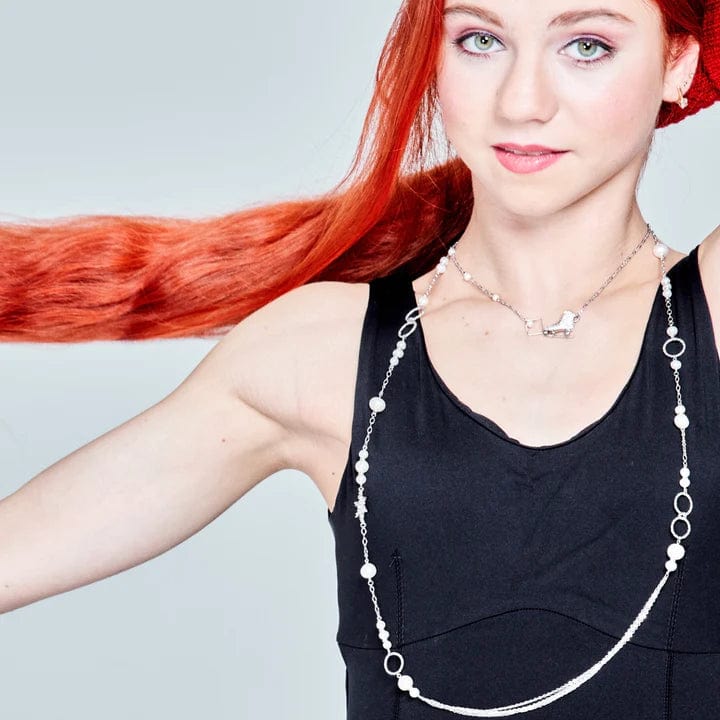 Brilliance & Melrose Square Pearl Skating Necklace By Brilliance & Melrose Canada -
