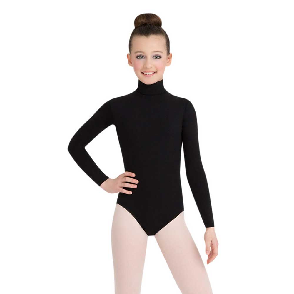 Capezio Long Sleeve Turtleneck Leotard w/ Snaps - Girls - Black By Capezio Canada -