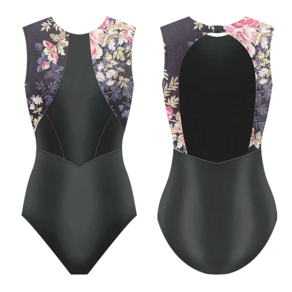 Danse de Paris Womens Elodie L0060L Leotard - Noir Rose By Danse de Paris Canada -