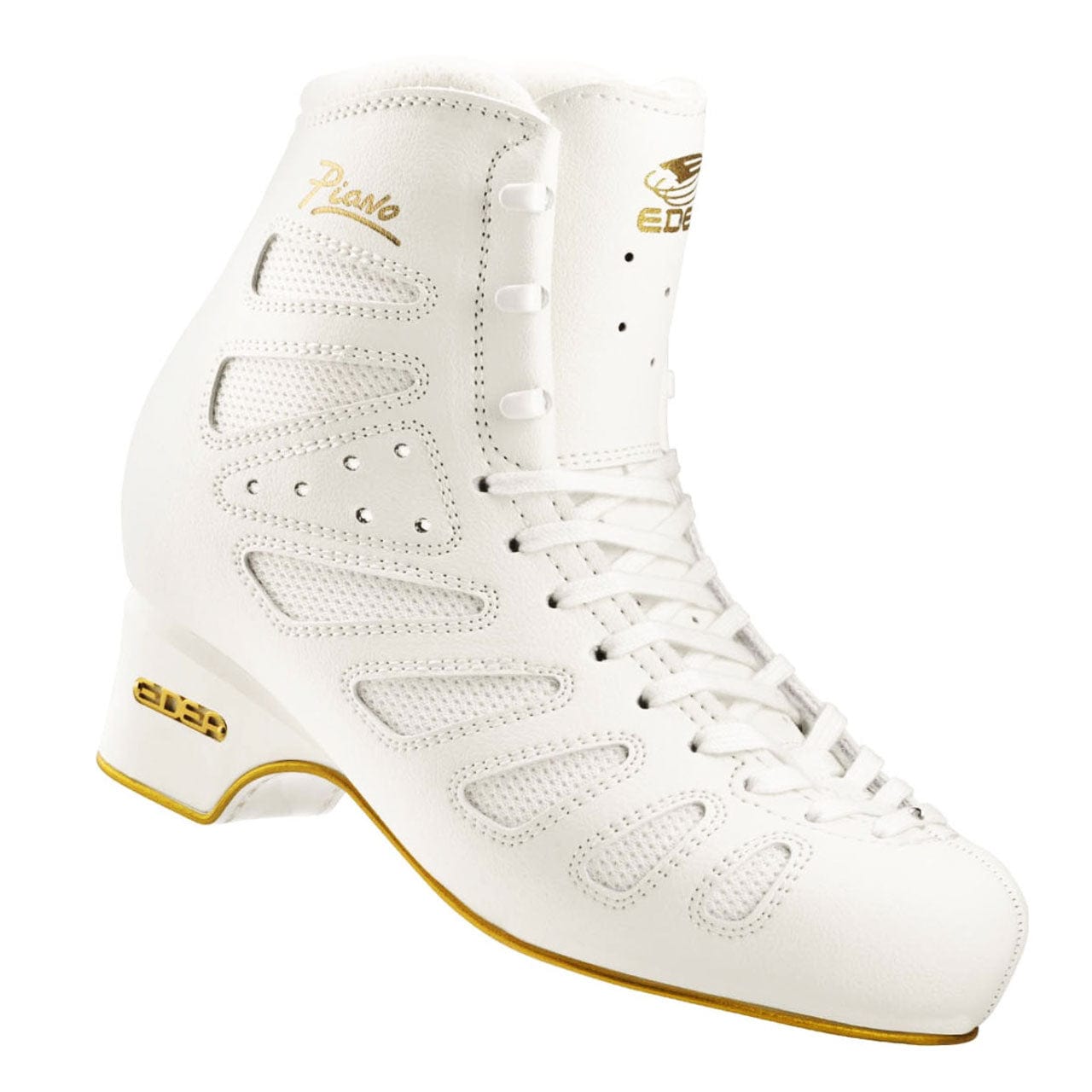 Profile of white Edea Piano Skate Boots By Edea Canada