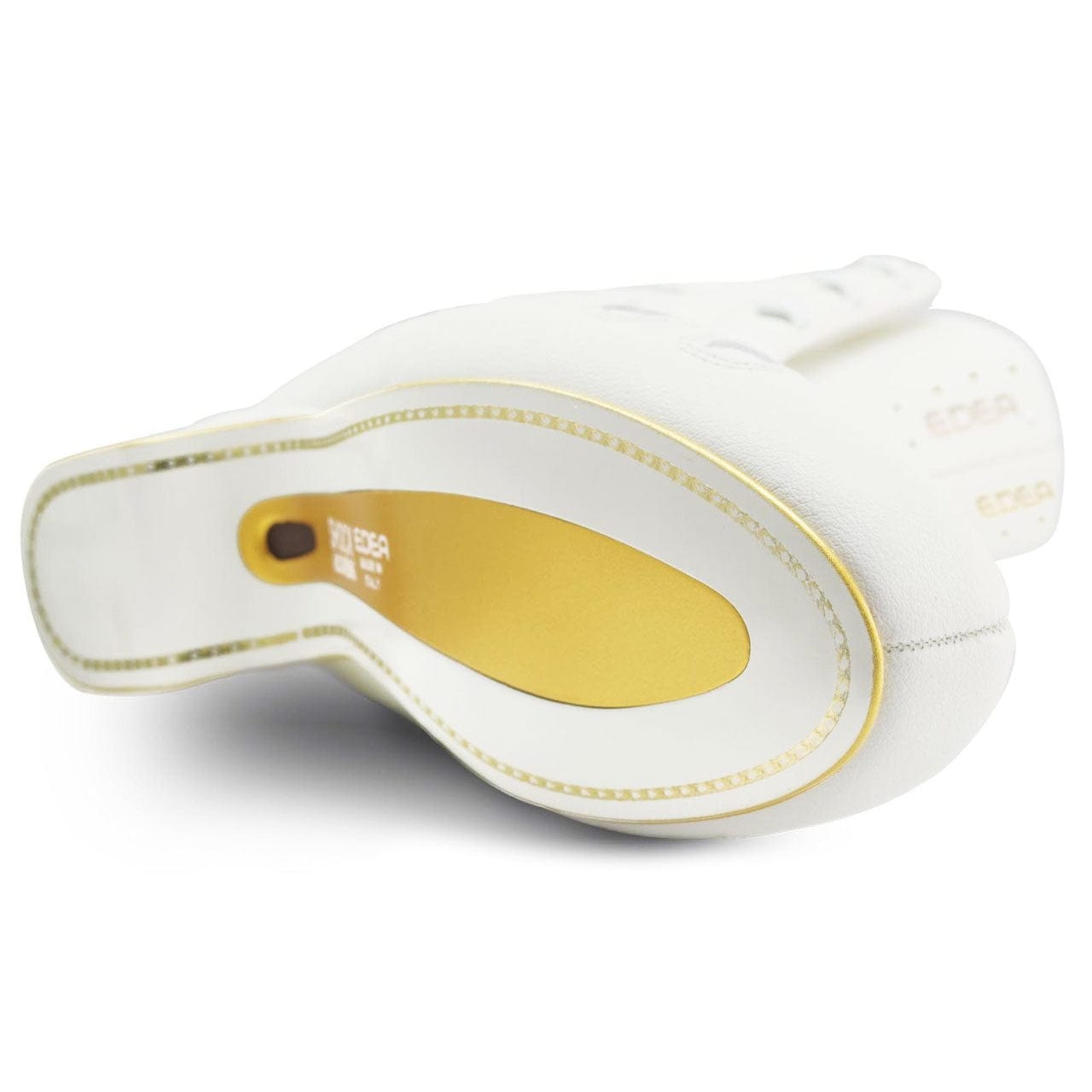 Gold trimmed outsole of right Edea Piano Skate Boot By Edea Canada -