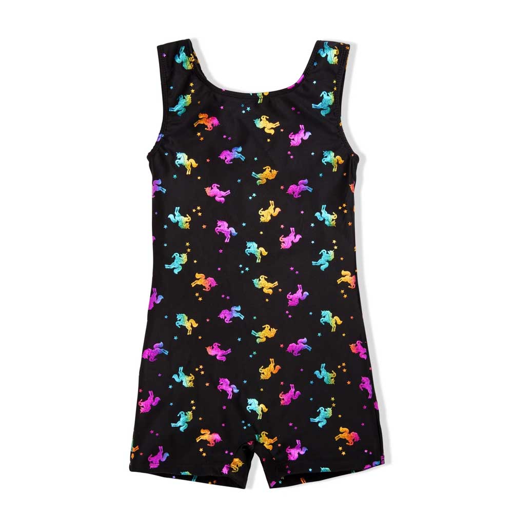 Girl Power Unicorn Hologram Gymnastics Biketard - Child By Girl Power Canada -