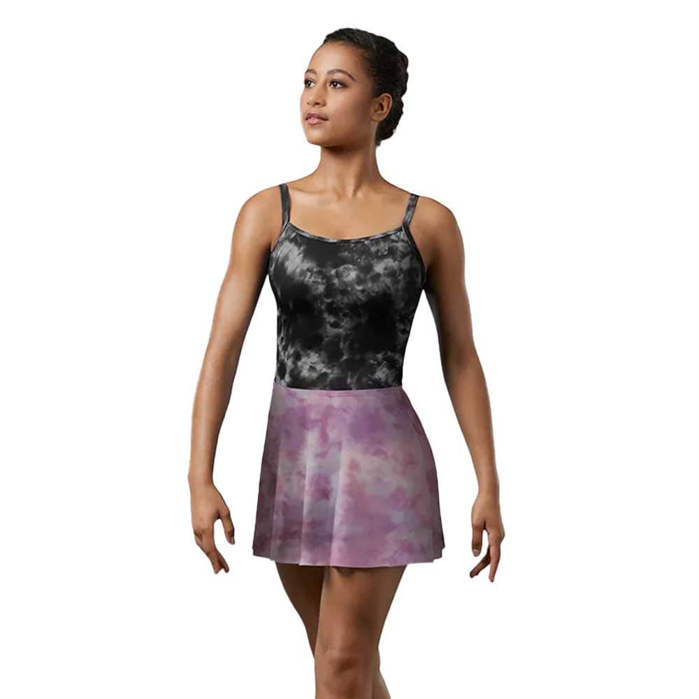 Mirella MS161 Watercolour Pull-on Skirt - Ladies By Mirella Canada - Petite / Violet Frost