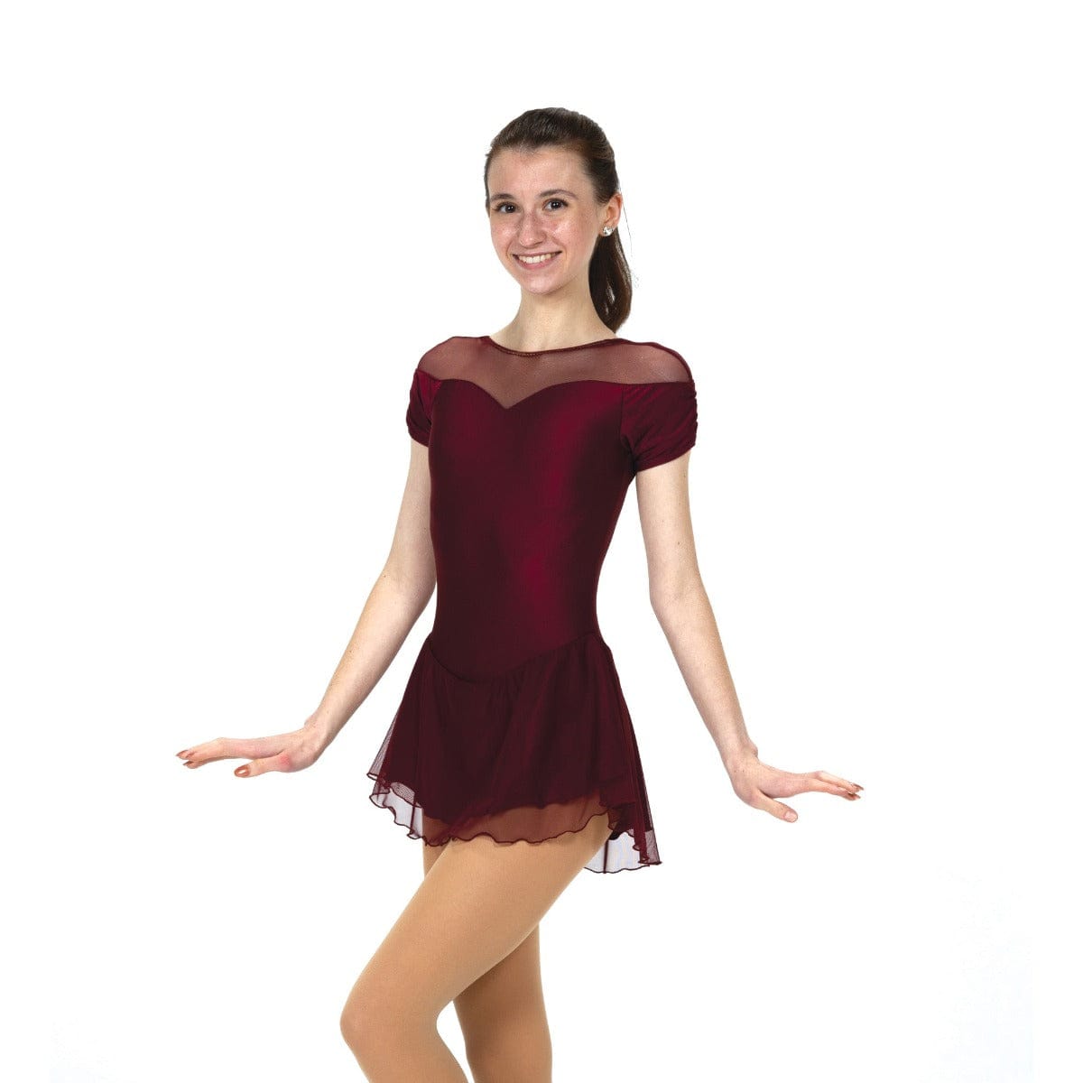 Skating Dress by Solitaire Skatewear - Wine Sweetheart - Women Large Skating Dress by Solitaire Skatewear - Wine Sweetheart - Women Large
