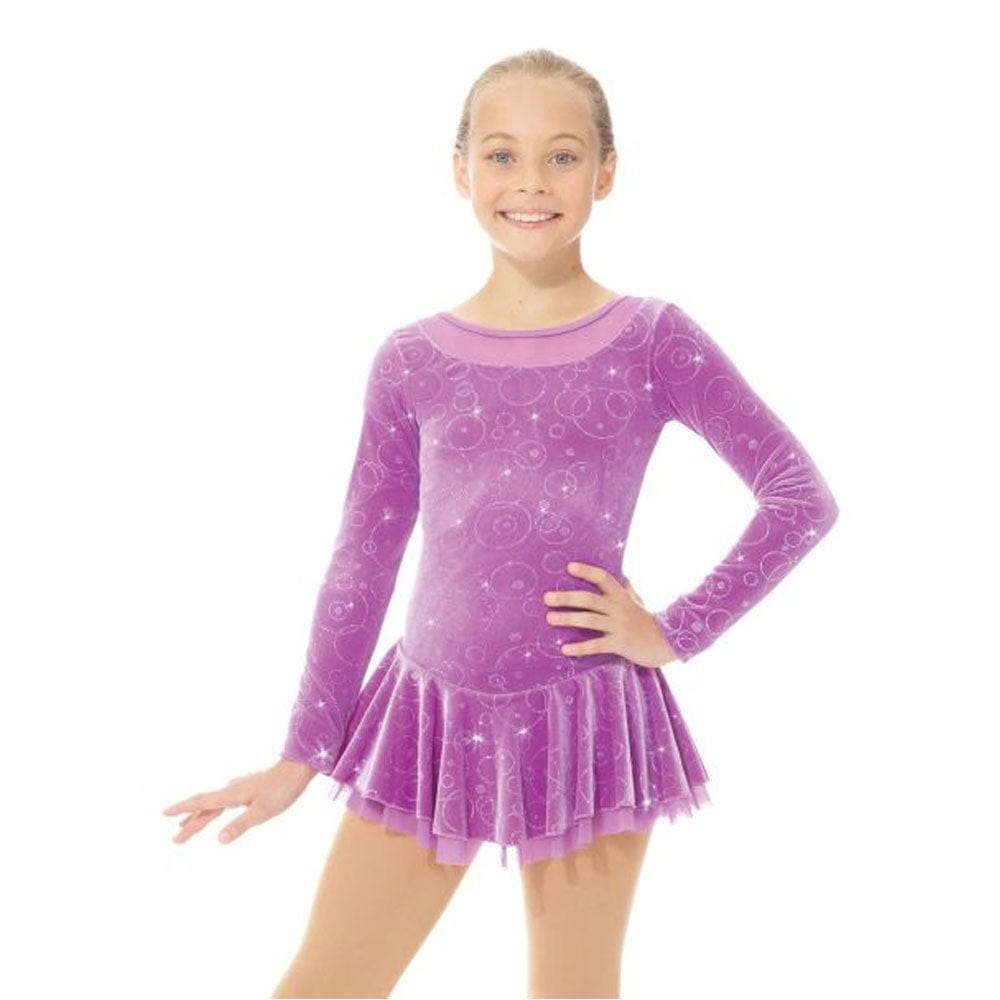 Mondor Competition Skating Dress 2762 Bubbles Print - Adult By Mondor Canada - Small / 5B  Bubbles