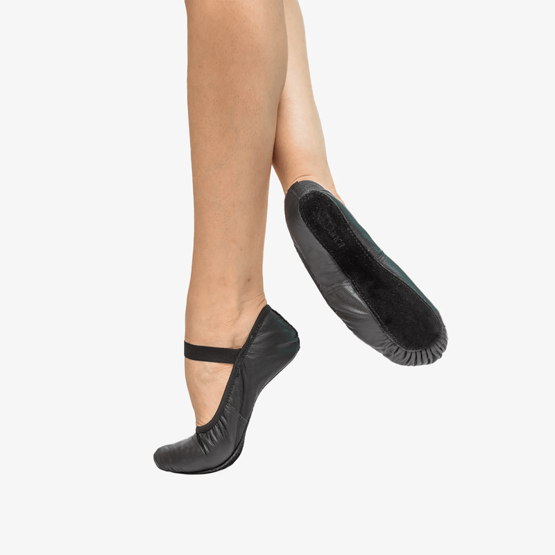 So Danca Brittany Leather Ballet Slippers in Black in Adult Sizes By So Danca Canada - 4L / A