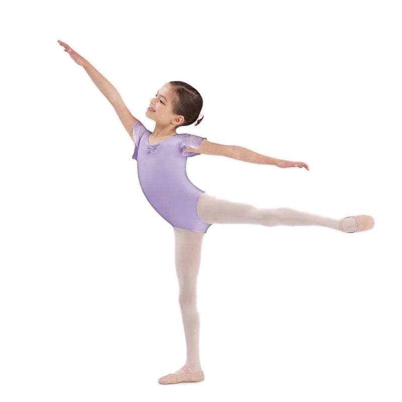 Bloch Leotard Child Sequin Cap Sleeves - CL3732 - Girls By Bloch Canada - 2-4 / Light Lilac