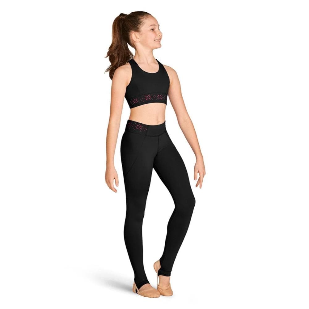 Bloch FP5242C Laser Trim Leggings - Child By Bloch Canada - Black / 10