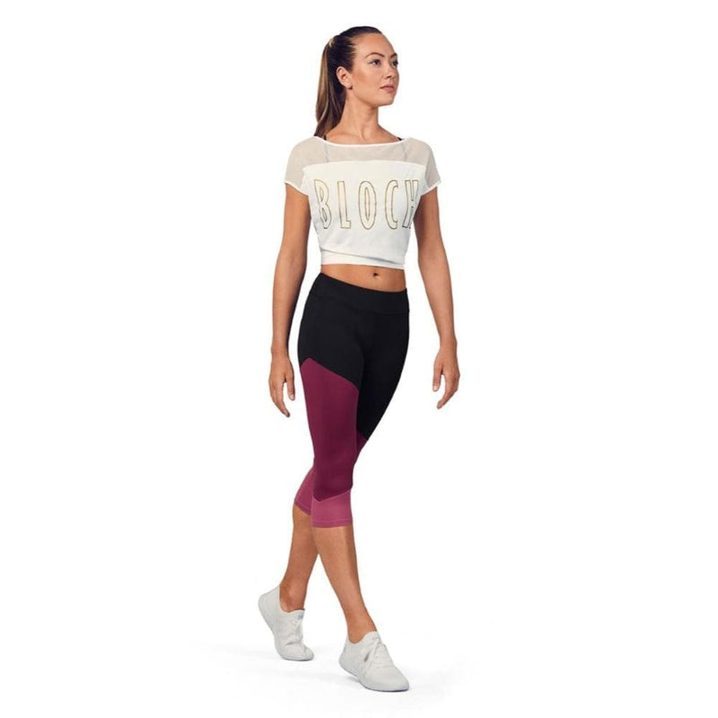 Bloch FT5206 Logo Mesh Crop Top - Adult By Bloch Canada - White / Adult Small