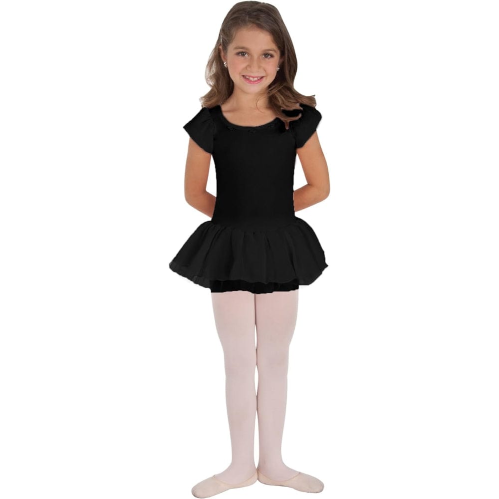 Body Wrappers Short Sleeve Flower Ballet Dress with Tutu 158 - Girls By BODYWRAPPERS Canada -