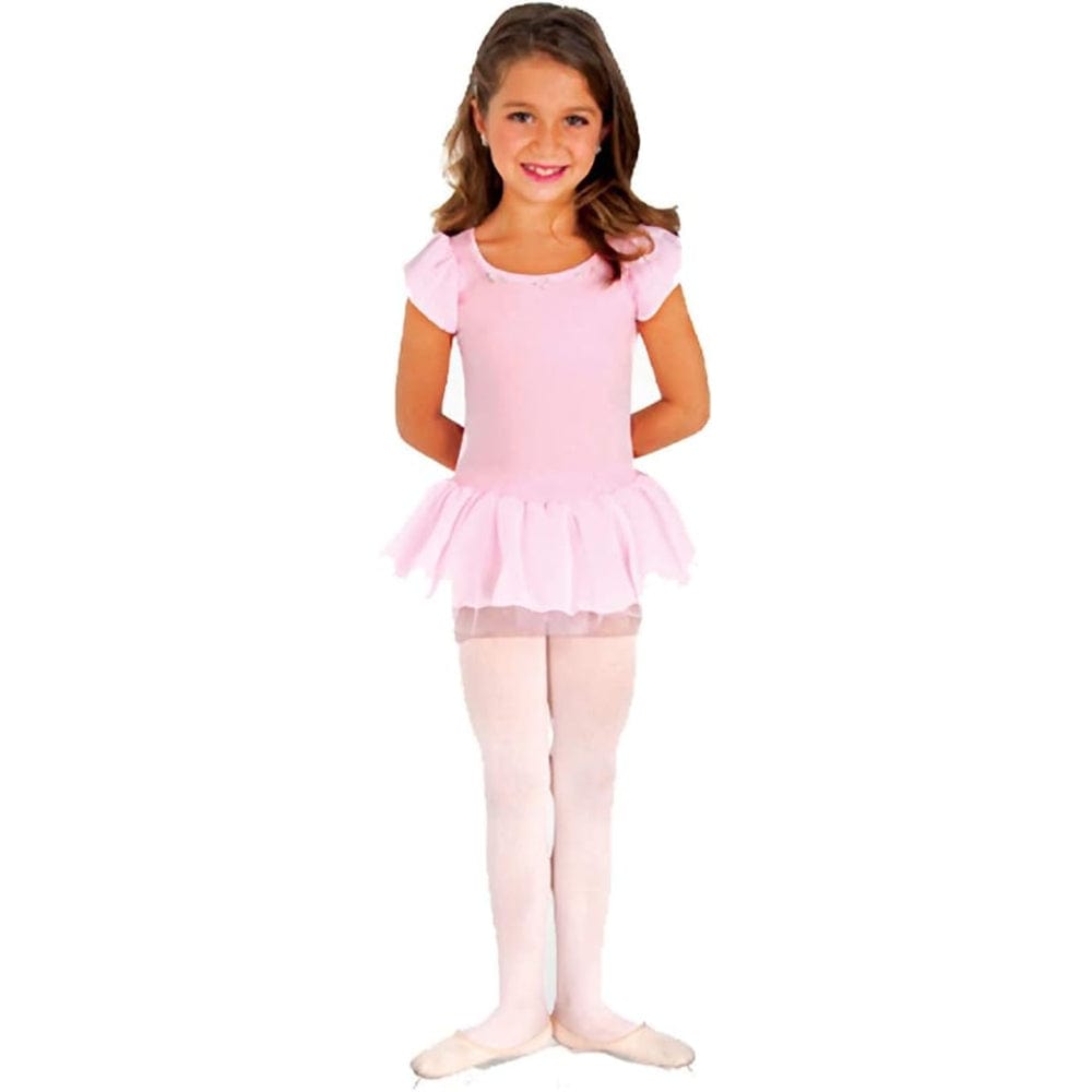 Body Wrappers Short Sleeve Flower Ballet Dress with Tutu 158 - Girls By BODYWRAPPERS Canada -