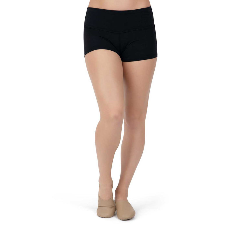 Capezio TB130 Nylon & Stretch Spendex Gusset Short with Wide Waistband - Adult By Capezio Canada -