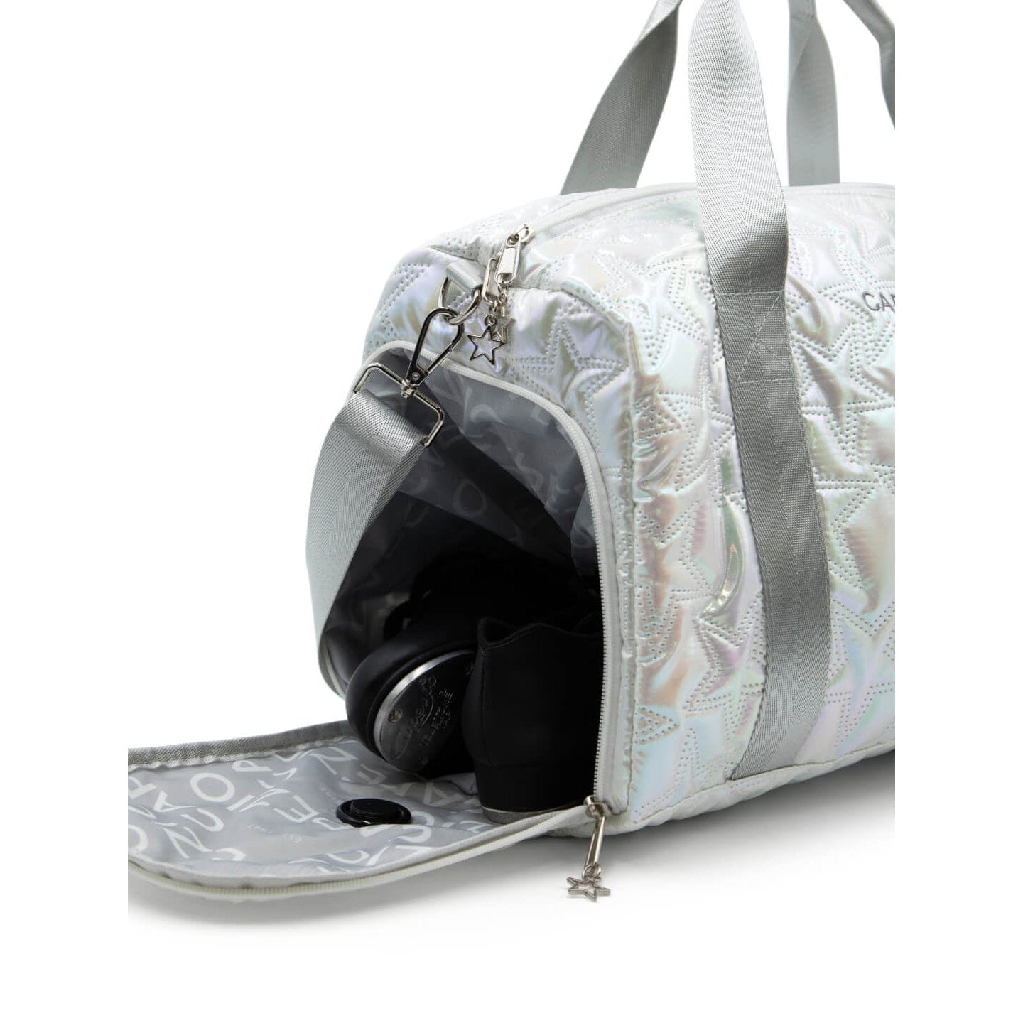 Capezio B323 Metallic Star Travel Duffle - Metallic Silver By Capezio Canada -