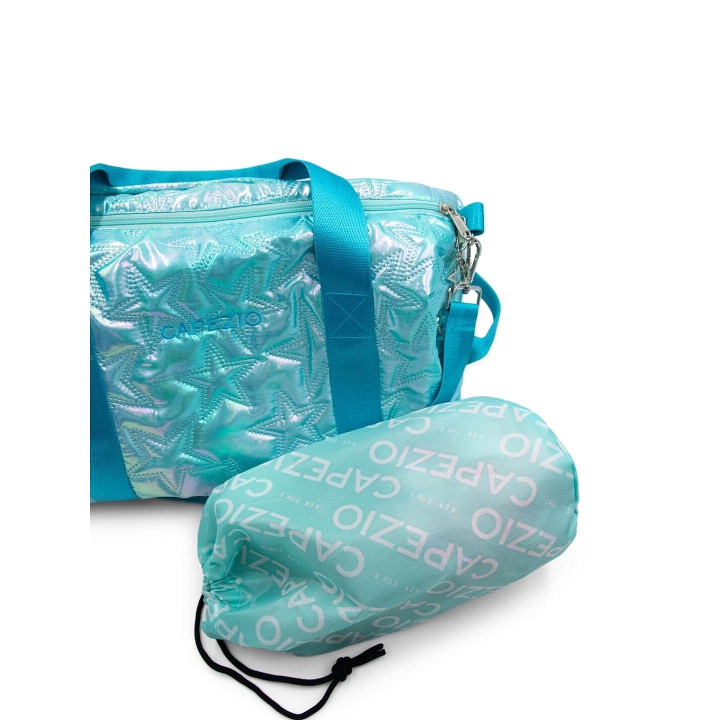 Capezio B323 Metallic Star Travel Duffle - Metallic Turquoise By Capezio Canada -