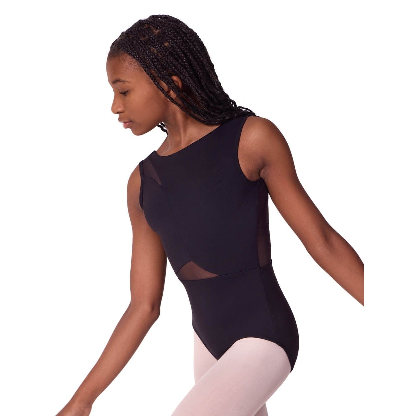 Capezio EL106T Asymmetrical Boat Neck Leotard - Tween By Capezio Canada - CH LG / Black