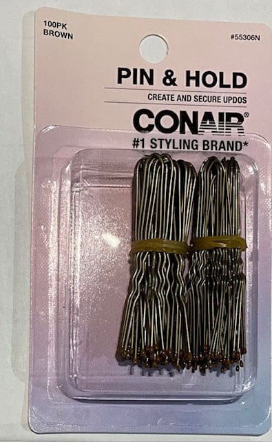 Conair  2” Pin & Hold for Up-Dos & Ballet Buns (100/Pack) By C & J Merchantile Canada - Bronze