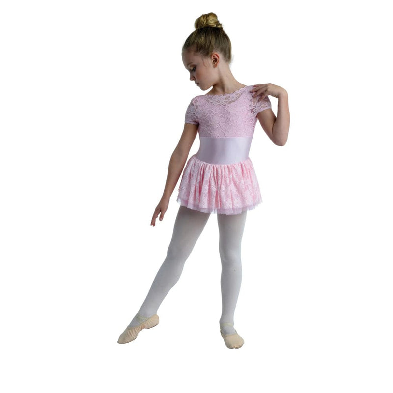 Danshuz 21203C Lace Sleeve and Multi-Tier Lace Skirt Ballet Dress- Girls By Danshuz Canada - 2 - 4 / Pink